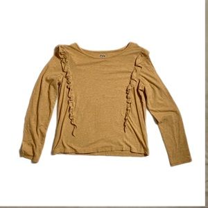 Girls Gymboree XL (14) Mustard Yellow Long Sleeve Top